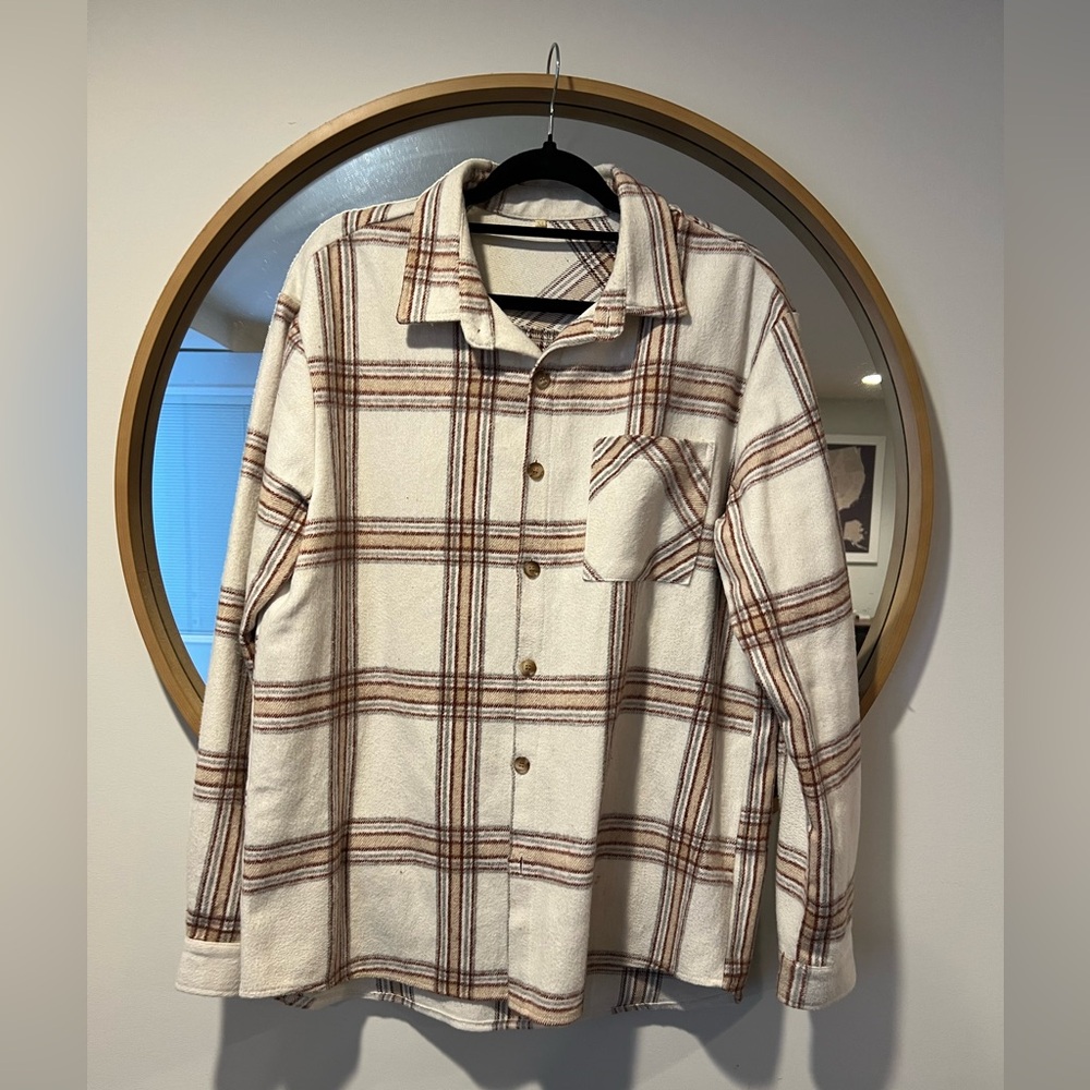 Plaid Button-Up Shirt